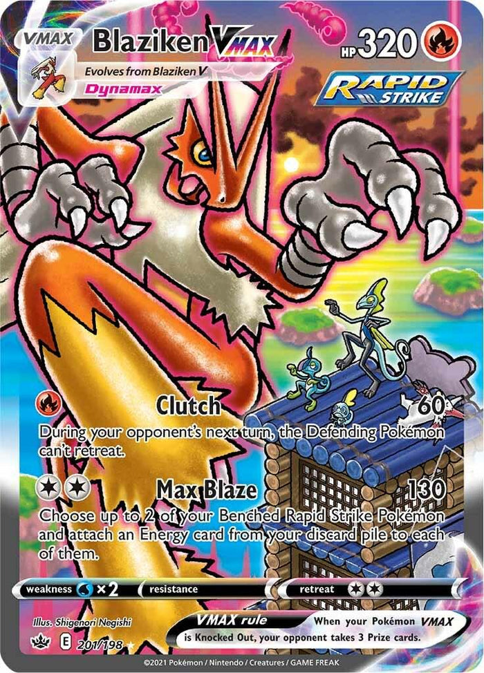 Blaziken VMAX - 201/198 - Secret Art Rare - Chilling Reign