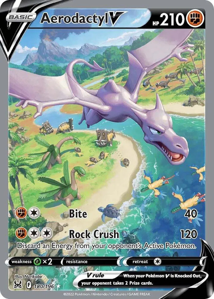 Aerodactyl V - 180/196 - Secret Rare - Lost Origin