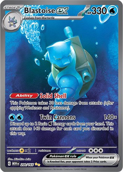 Blastoise ex - 200/165 - Special Illustration Rare - Scarlet & Violet 151