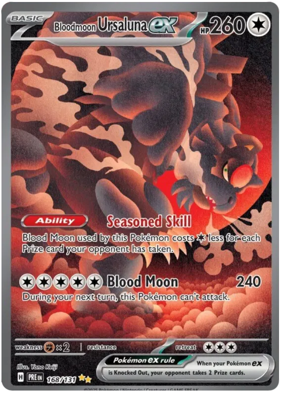 Bloodmoon Ursaluna ex - 168/131 - Special Illustration Rare - Prismatic Evolutions